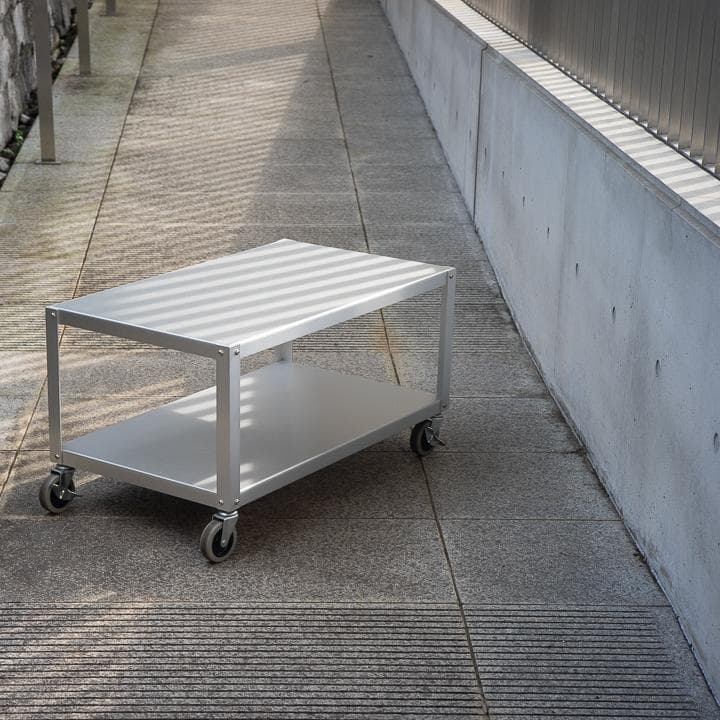 廃盤 無印良品 MUJI アルミ ローテーブル ワゴン 鈴木敏彦