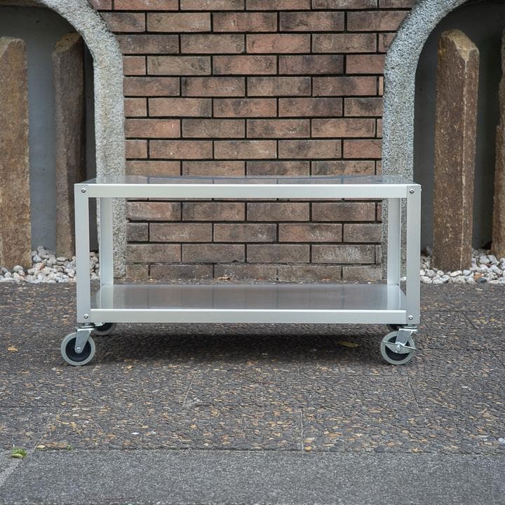 廃盤 無印良品 MUJI アルミ ローテーブル ワゴン 鈴木敏彦