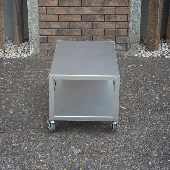 廃盤 無印良品 MUJI アルミ ローテーブル ワゴン 鈴木敏彦