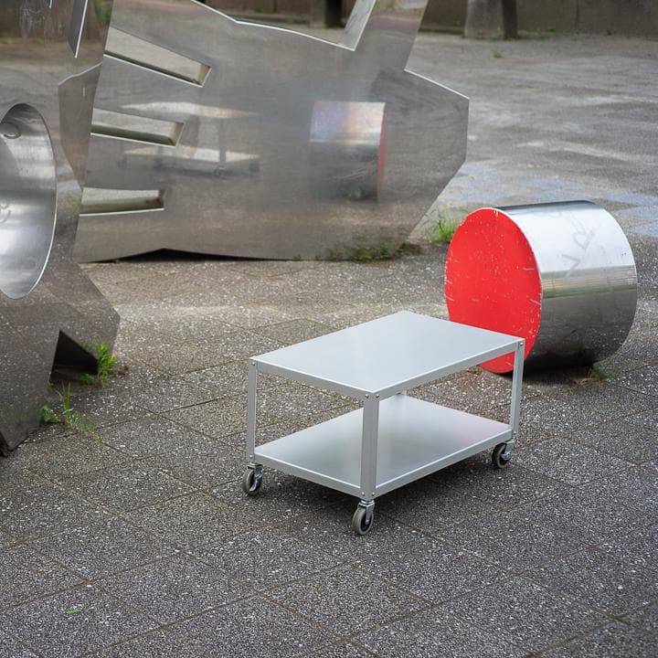 廃盤 無印良品 MUJI アルミ ローテーブル ワゴン 鈴木敏彦