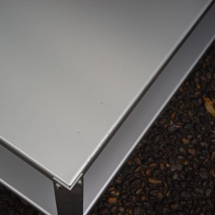 廃盤 無印良品 MUJI アルミ ローテーブル ワゴン 鈴木敏彦