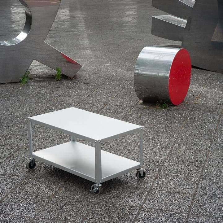 廃盤 無印良品 MUJI アルミ ローテーブル ワゴン 鈴木敏彦