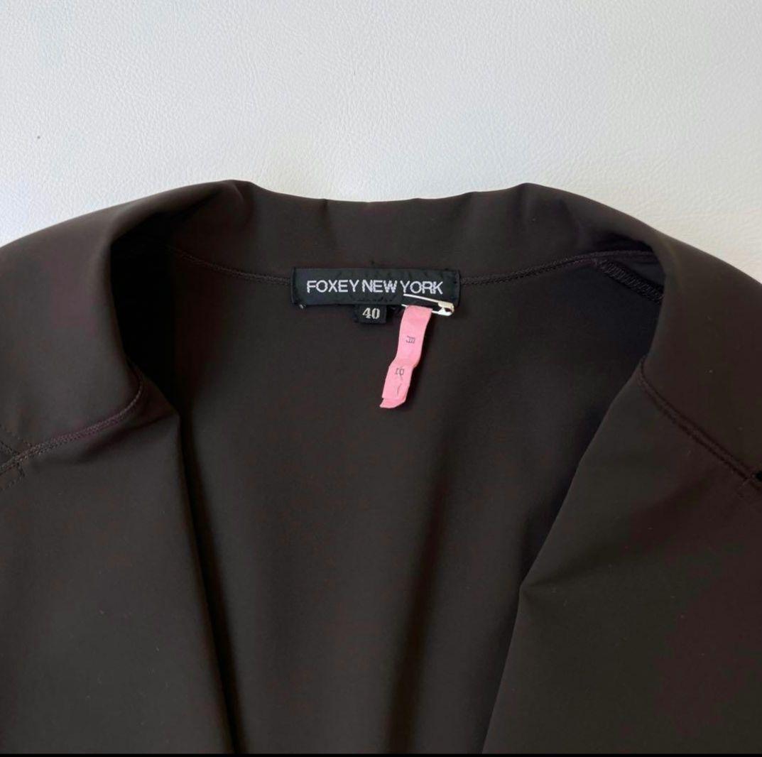 Foxey希少上品ストレッチコート　フオーマル　シルエット抜群　40　値下交渉○