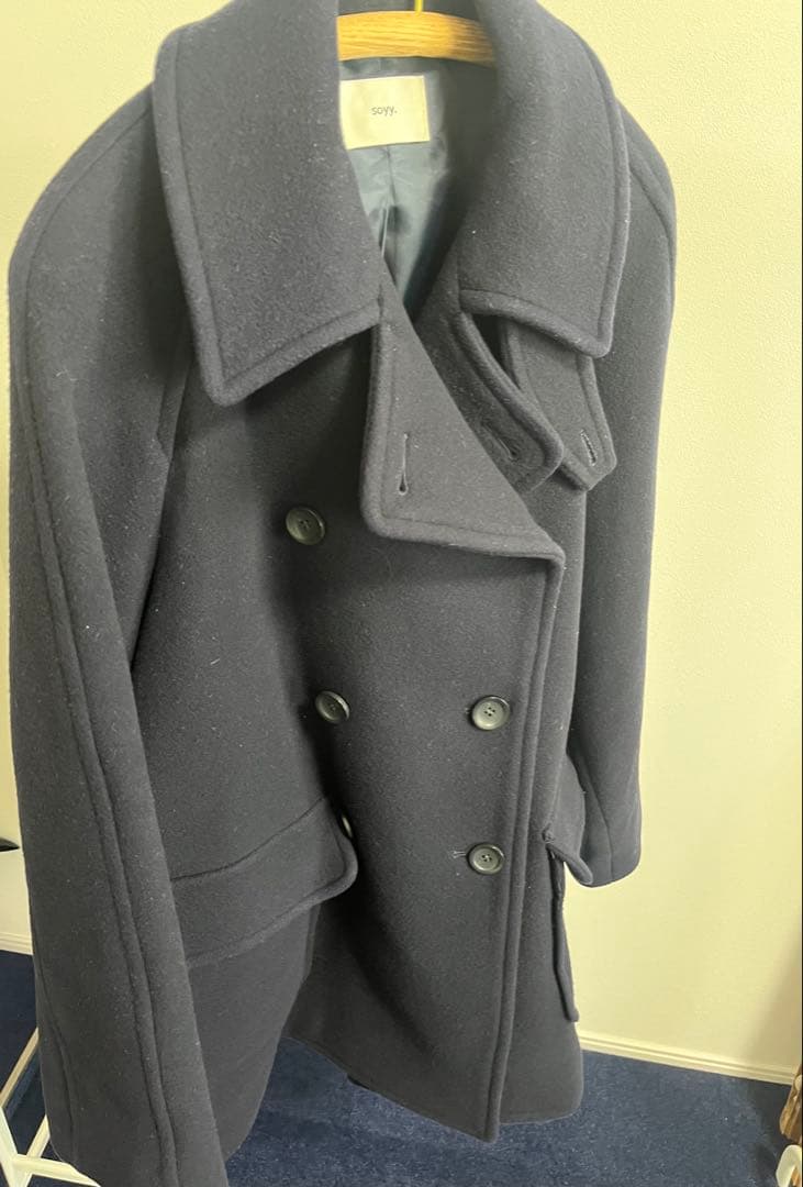 【soyy.】フレンチマリンコート　Pコート　ピーコート　ネイビー