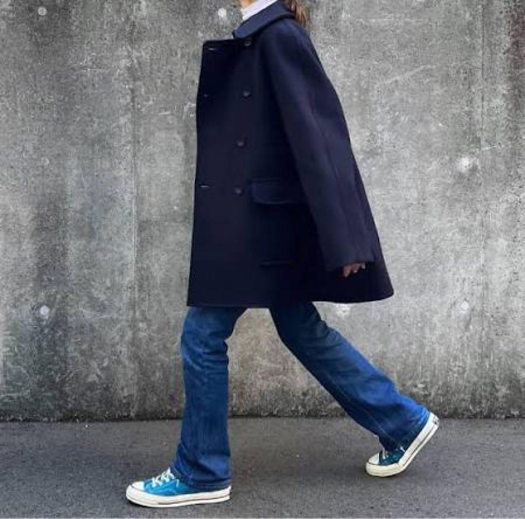 【soyy.】フレンチマリンコート　Pコート　ピーコート　ネイビー