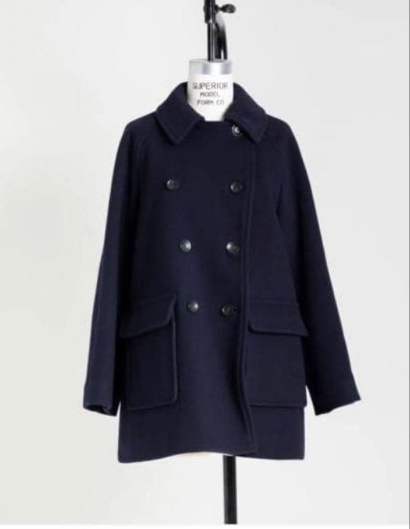 【soyy.】フレンチマリンコート　Pコート　ピーコート　ネイビー