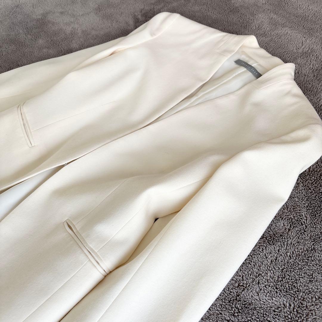 ✨美品✨theory luxe ウール ノーカラー ジャケット オフホワイト M