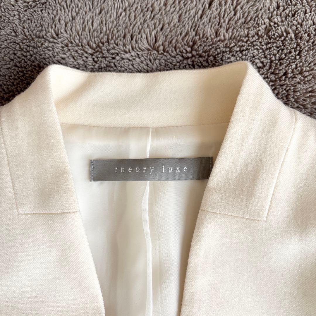 ✨美品✨theory luxe ウール ノーカラー ジャケット オフホワイト M