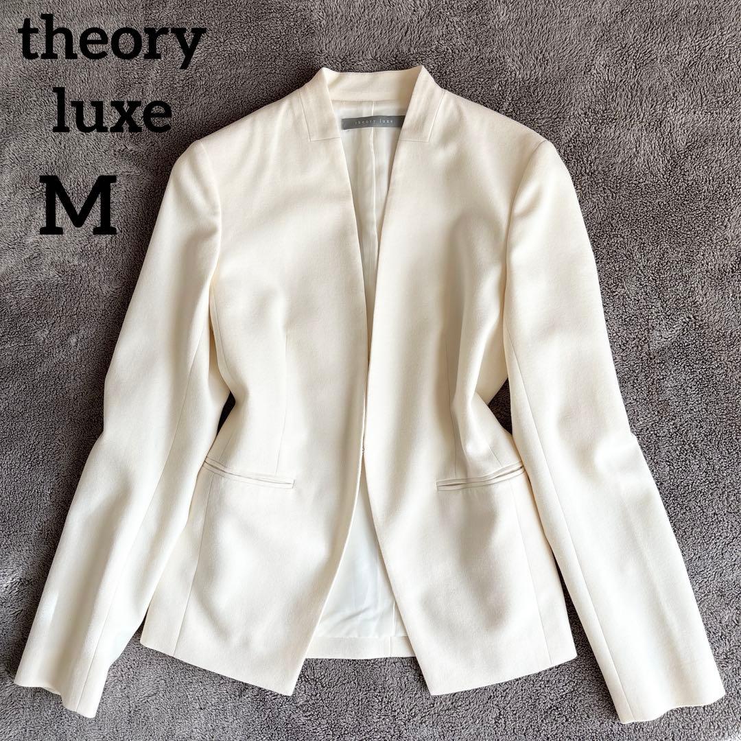 ✨美品✨theory luxe ウール ノーカラー ジャケット オフホワイト M