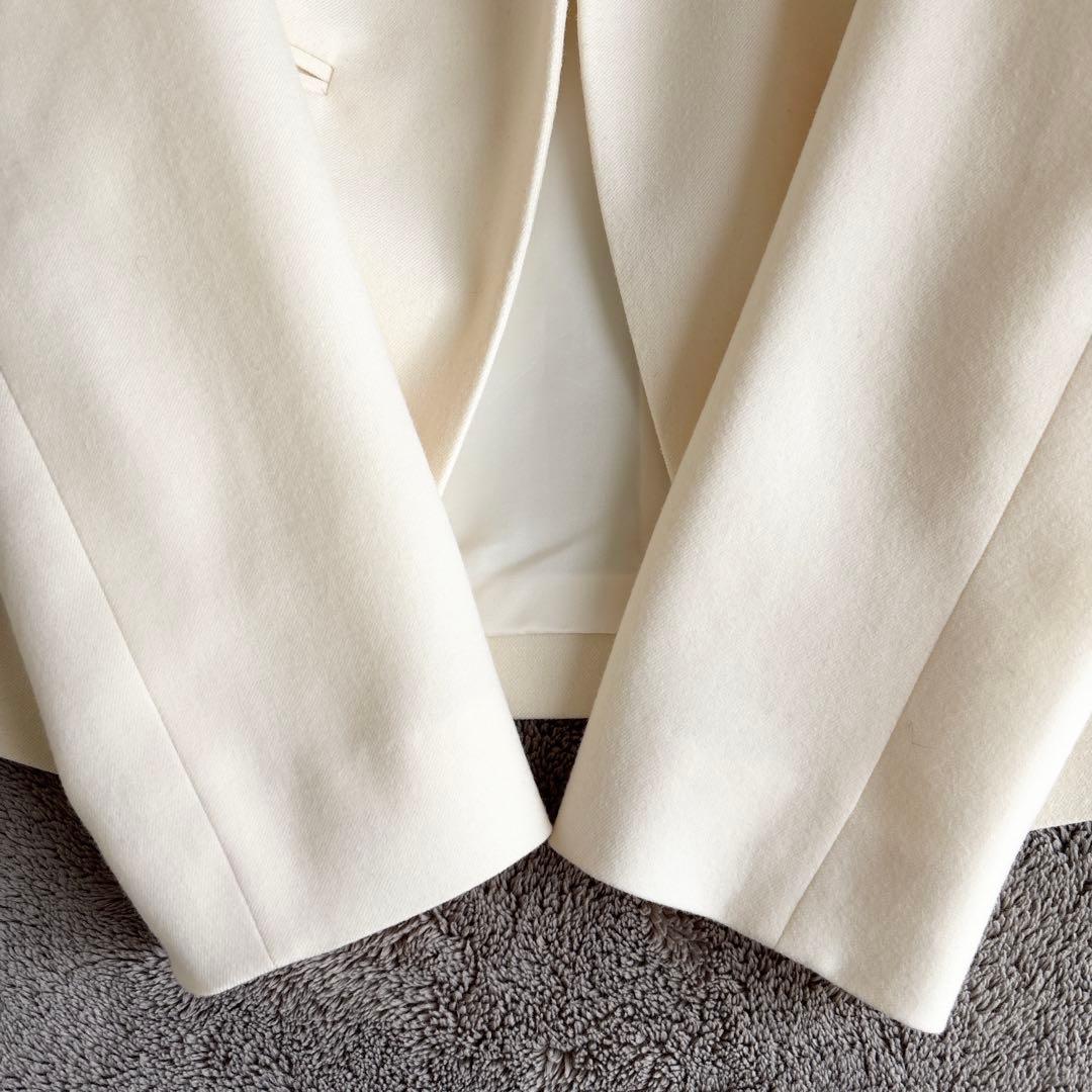 ✨美品✨theory luxe ウール ノーカラー ジャケット オフホワイト M