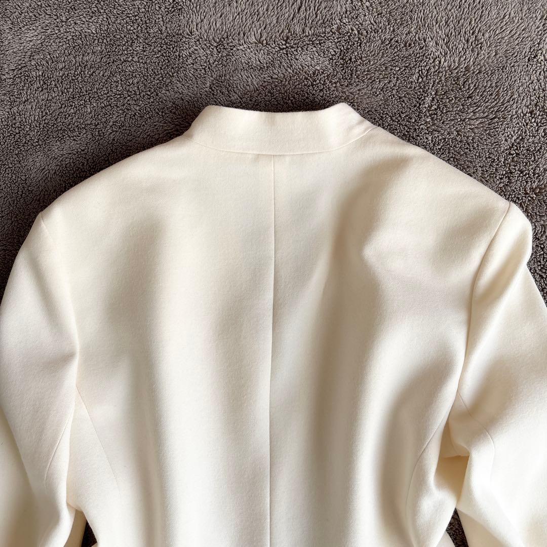 ✨美品✨theory luxe ウール ノーカラー ジャケット オフホワイト M