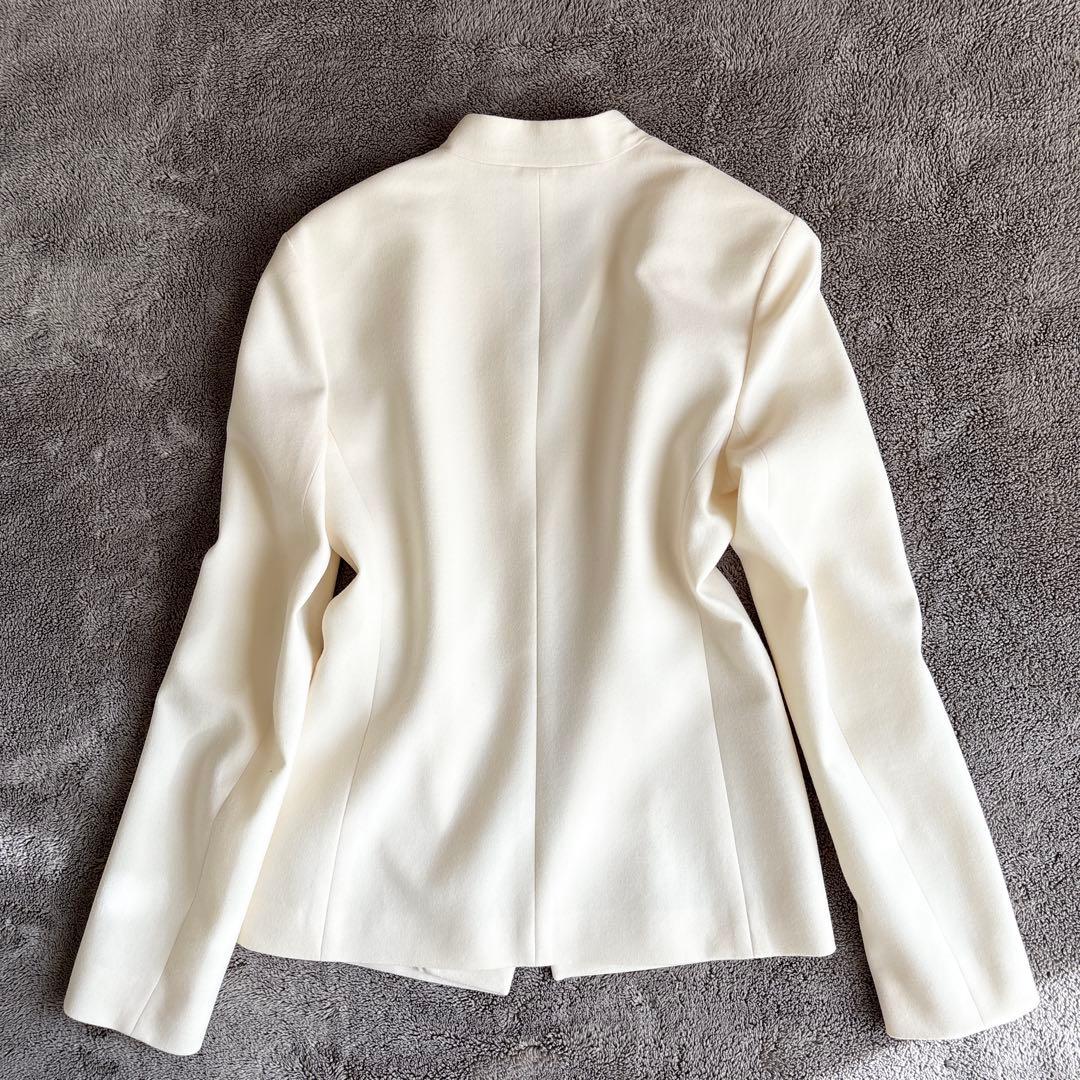 ✨美品✨theory luxe ウール ノーカラー ジャケット オフホワイト M