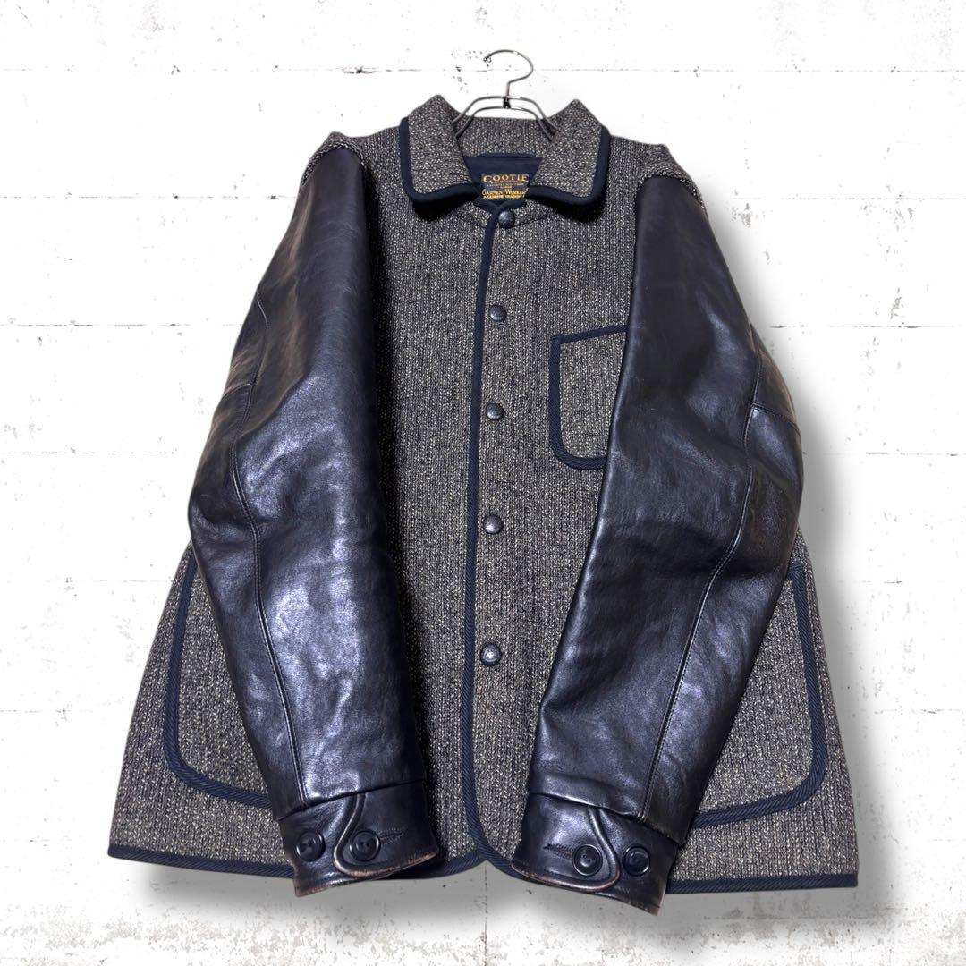COOTIE PRODUCTIONS ビーチクロス　レザー　ウール　ジャケット