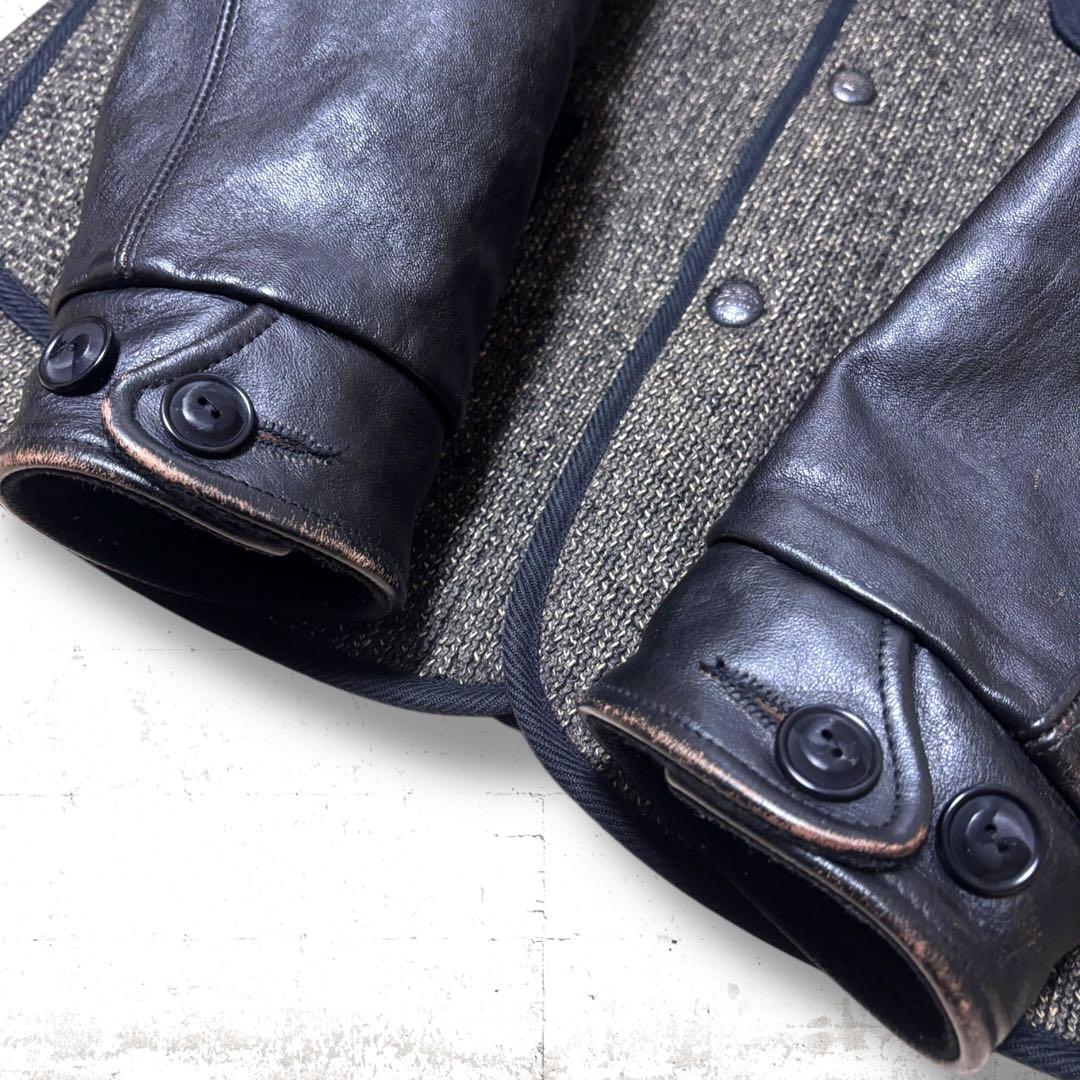 COOTIE PRODUCTIONS ビーチクロス　レザー　ウール　ジャケット