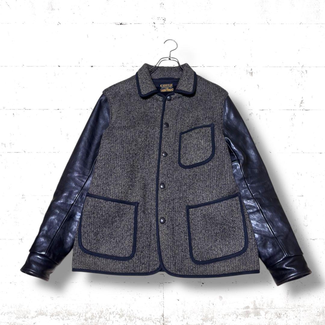 COOTIE PRODUCTIONS ビーチクロス　レザー　ウール　ジャケット