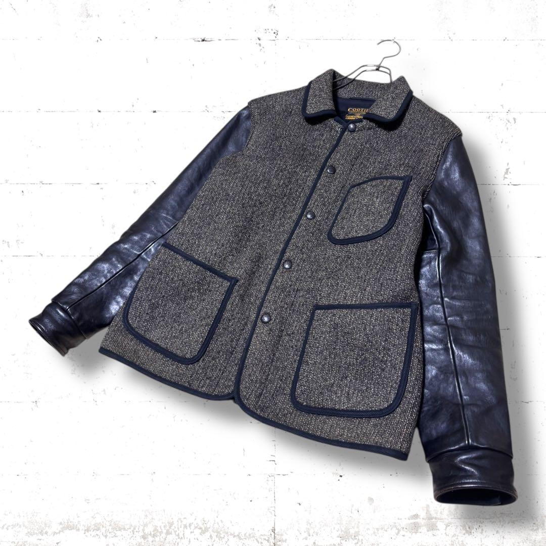 COOTIE PRODUCTIONS ビーチクロス　レザー　ウール　ジャケット