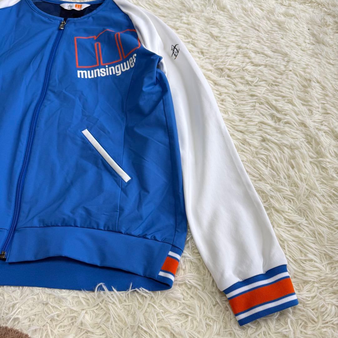 【マンシングウェア】極美品 ジップジャケット ノーカラー Lサイズ レディース