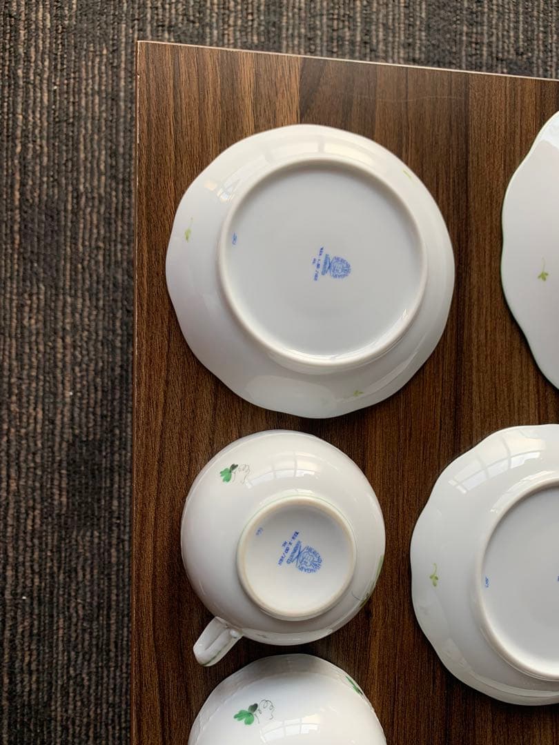 【値下げ可】HEREND ウィーンの薔薇　プレート5枚&カップアンドソーサー5客