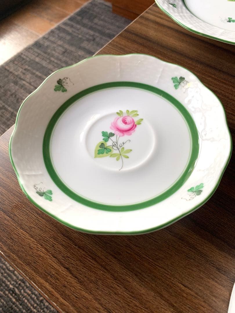 【値下げ可】HEREND ウィーンの薔薇　プレート5枚&カップアンドソーサー5客