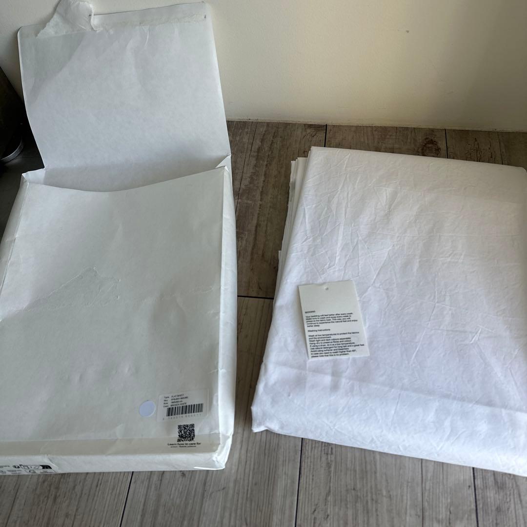 TEKLA フラットシーツ ダブルサイズ ホワイト