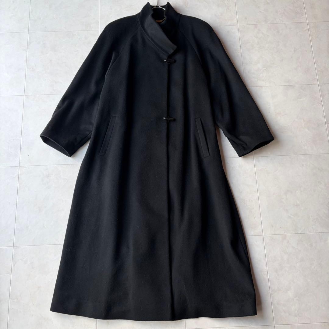 極美品✨エムチャリオット最高級カシミヤ100% ロングコート 黒 M 日本製
