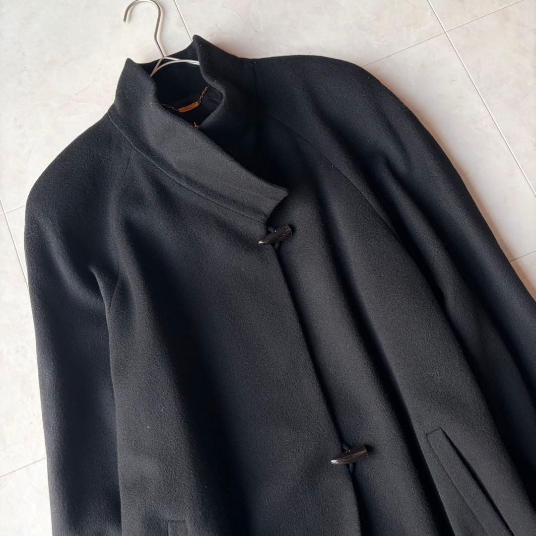 極美品✨エムチャリオット最高級カシミヤ100% ロングコート 黒 M 日本製