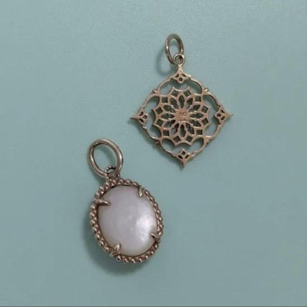 agete アガット K10 レモンクォーツ / シェル チャーム