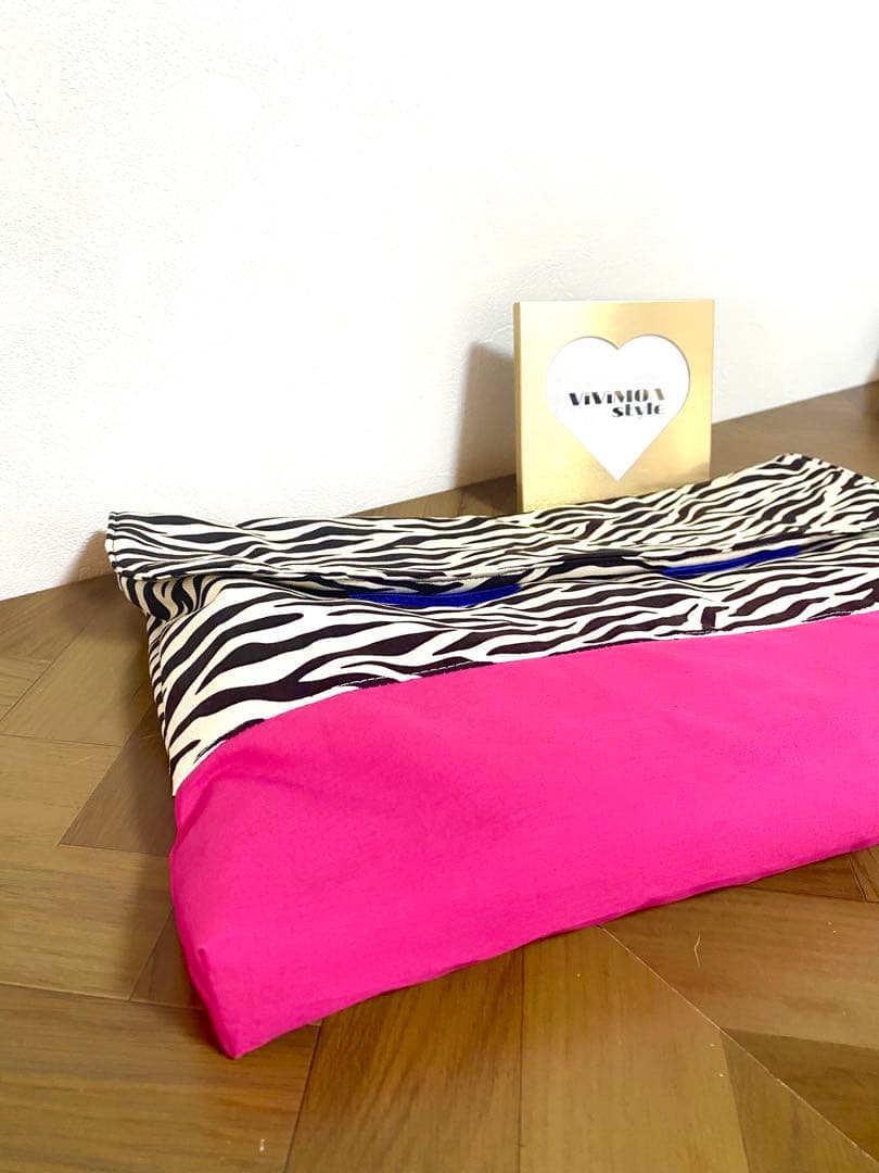 pooooon96　ゼブラ柄　ピンク　入園入学グッズ