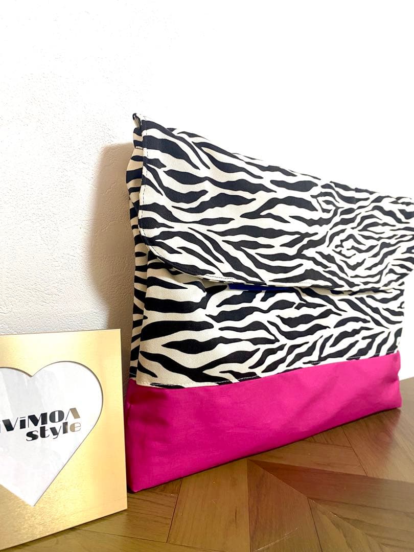 pooooon96　ゼブラ柄　ピンク　入園入学グッズ