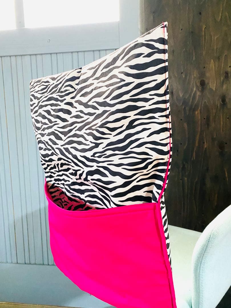 pooooon96　ゼブラ柄　ピンク　入園入学グッズ