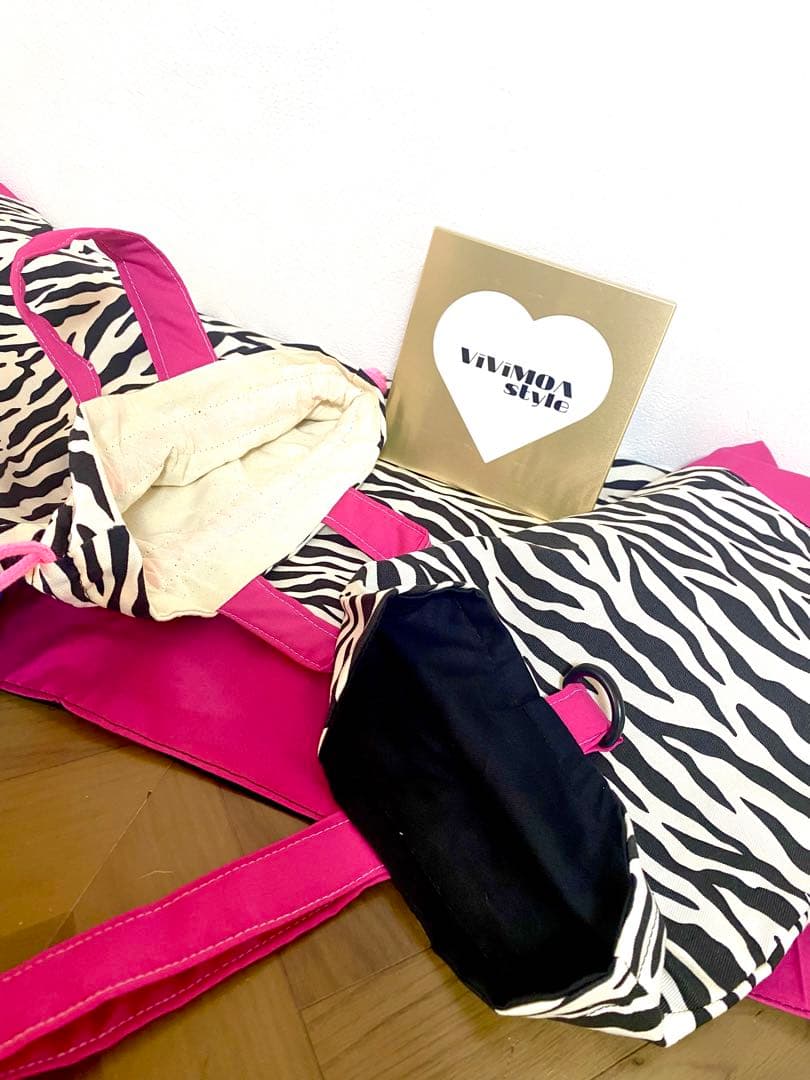 pooooon96　ゼブラ柄　ピンク　入園入学グッズ