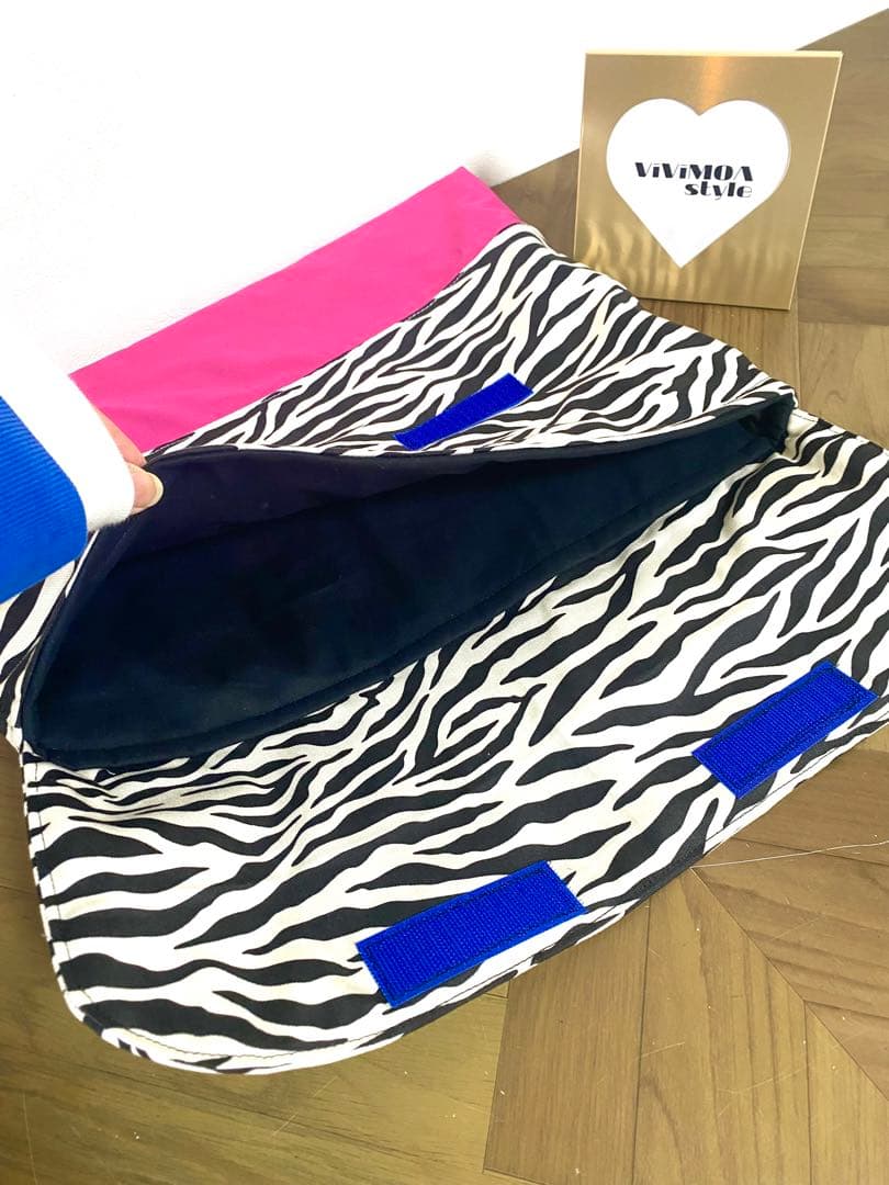 pooooon96　ゼブラ柄　ピンク　入園入学グッズ