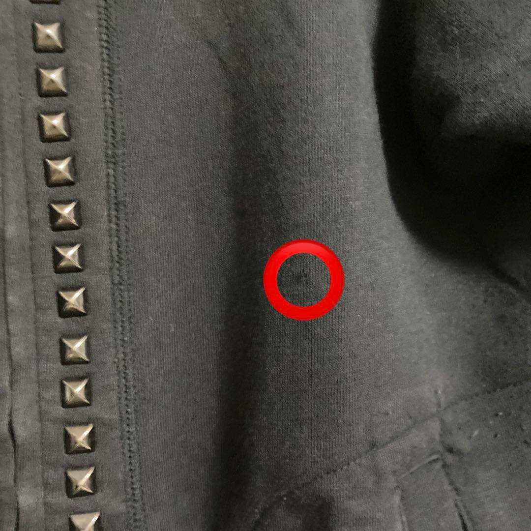 大人気　ヒステリックグラマー　スタッズ　ジップアップパーカー　黒　FREE