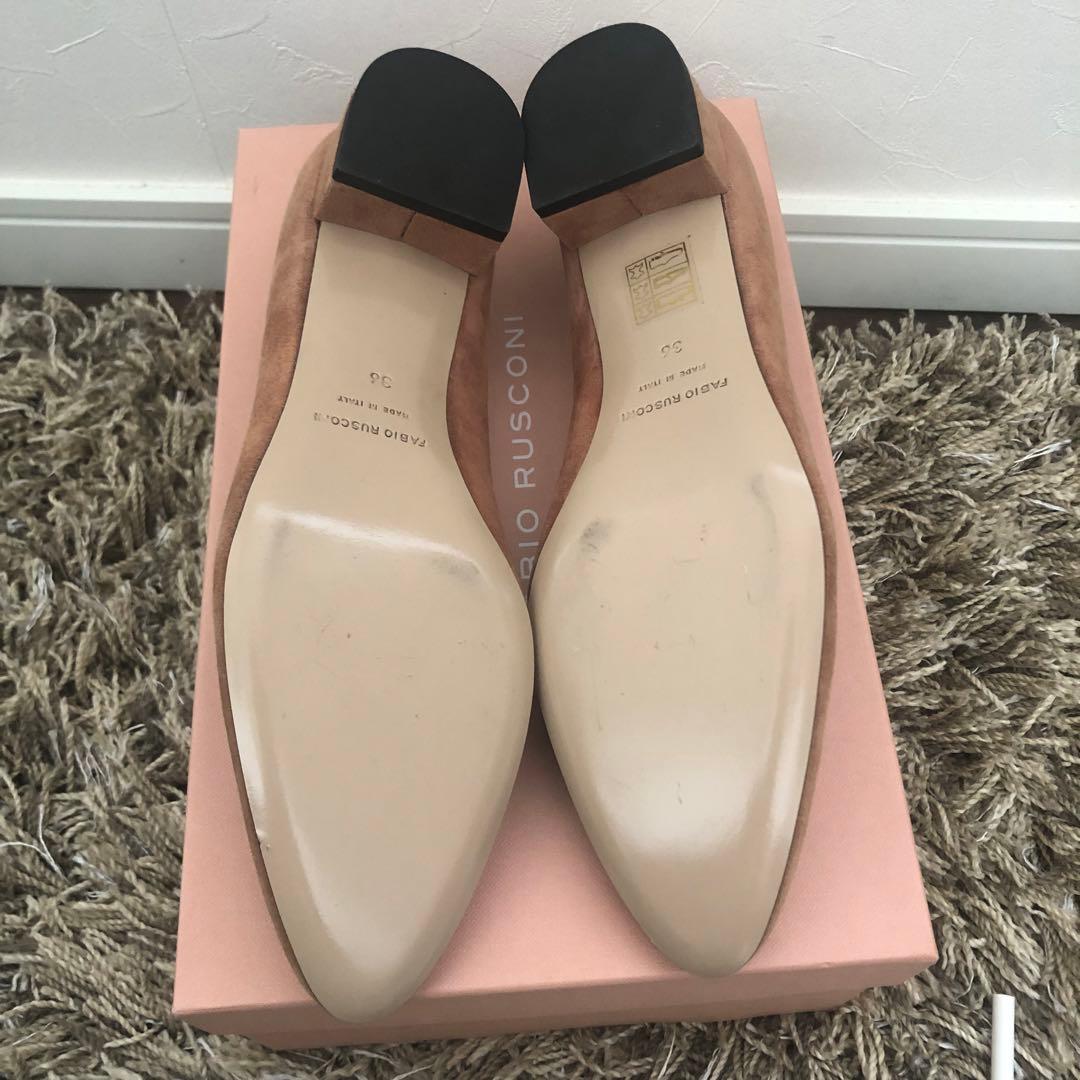 【新品未使用】ファビオルスコーニ　ベージュ スエード パンプス 36