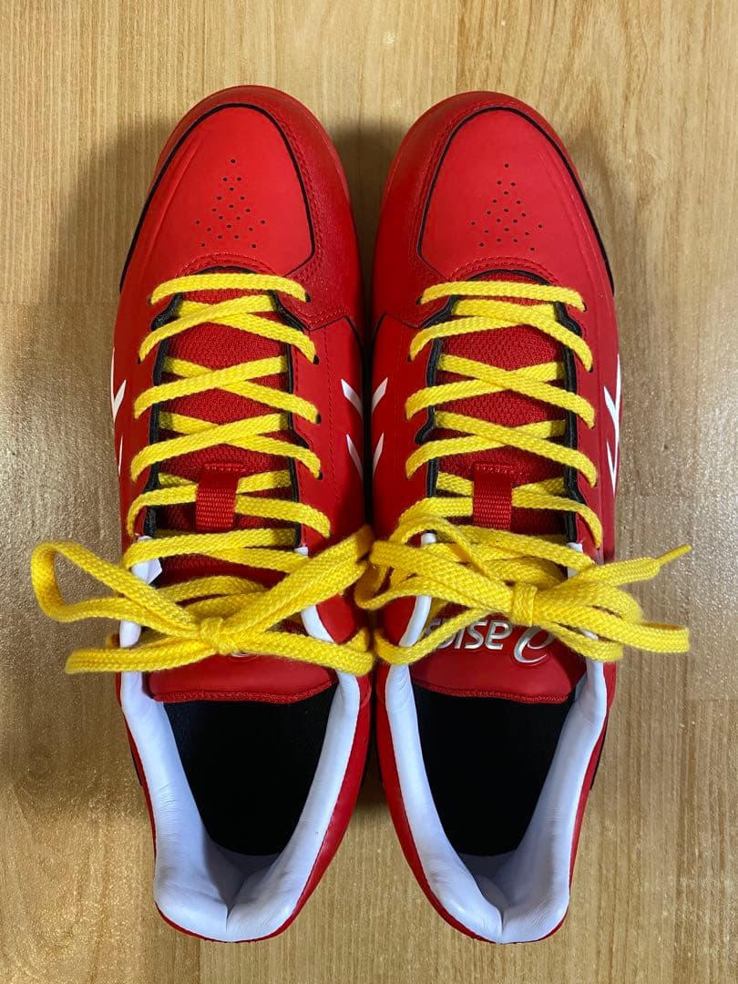 【未使用】 アシックス 野球 スパイク 赤 28㎝