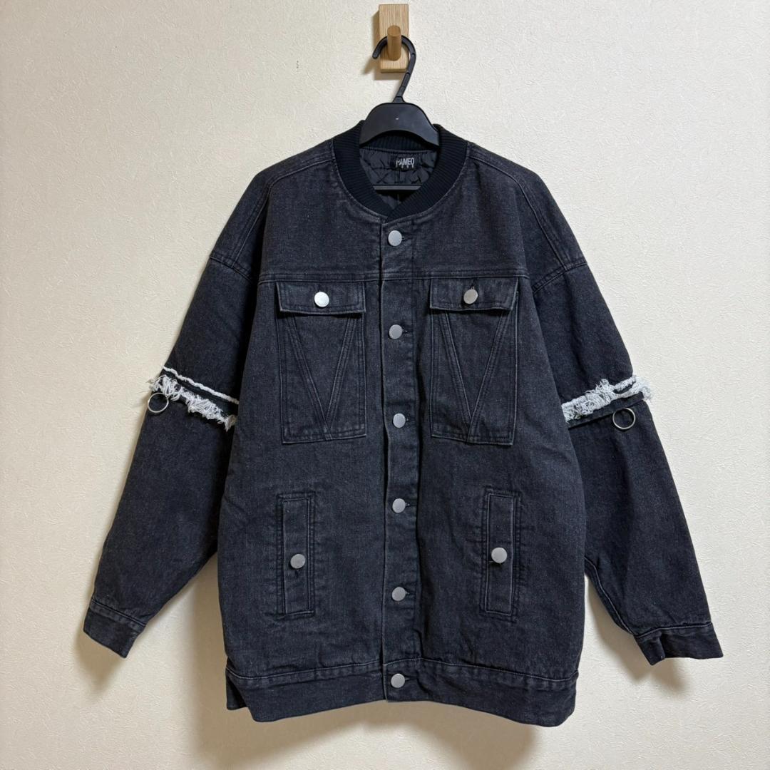 新品 PAMEO POSE 2WAY DENIM JACKET フリンジ