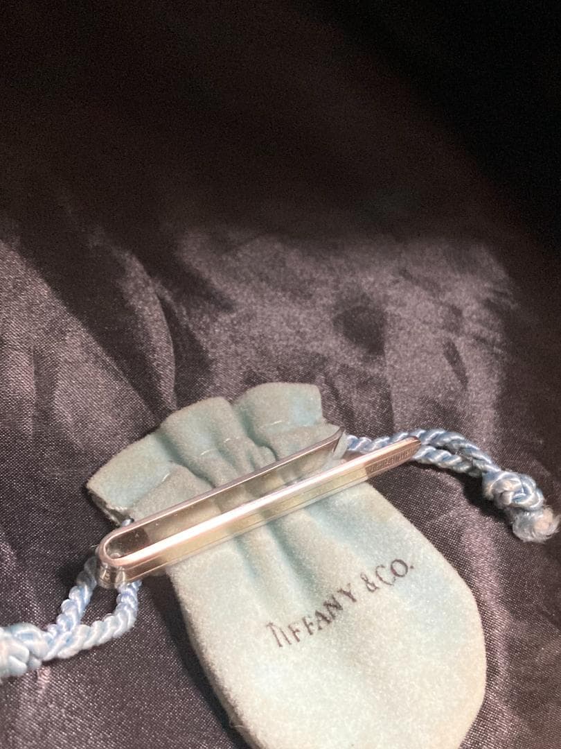 ティファニー ネクタイピン クリップ コンビ ゴールドライン 925×18K