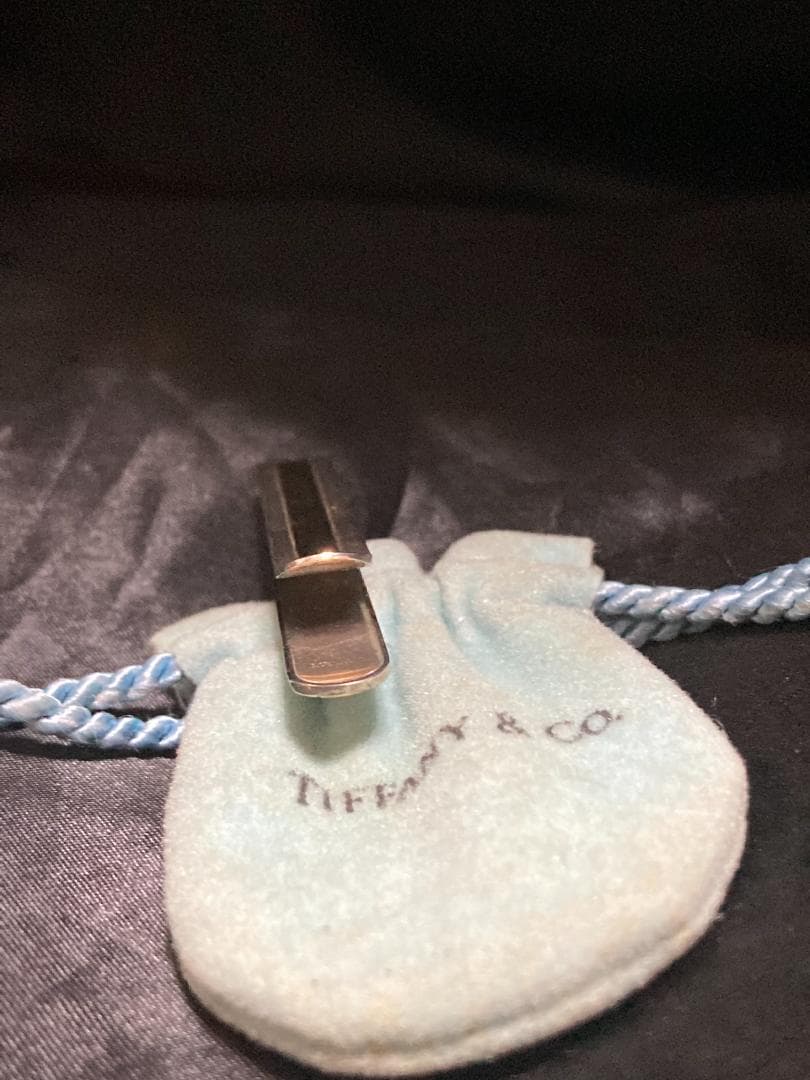 ティファニー ネクタイピン クリップ コンビ ゴールドライン 925×18K