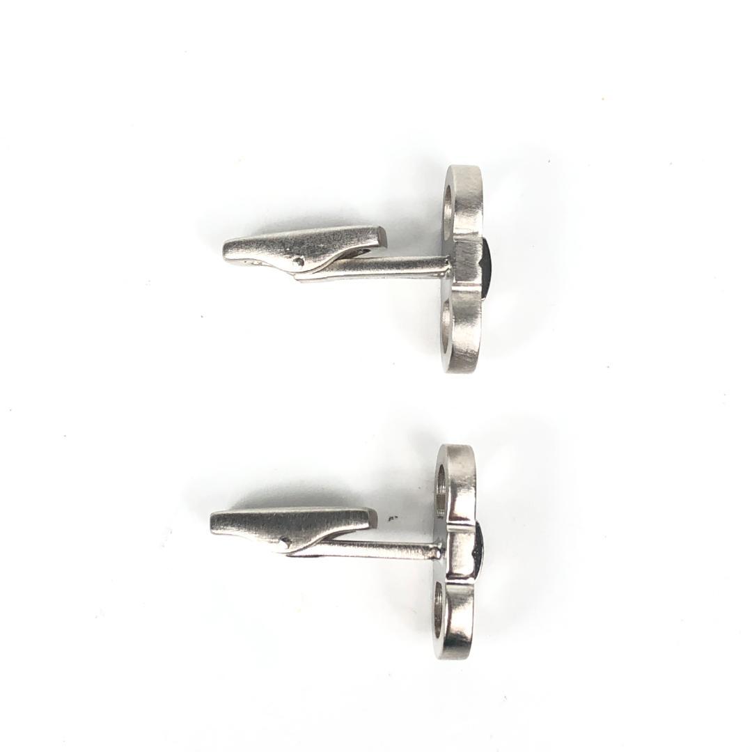 8F292/サルヴァトーレフェラガモ/カフリンクス/ダブルガンチーニ/シルバー