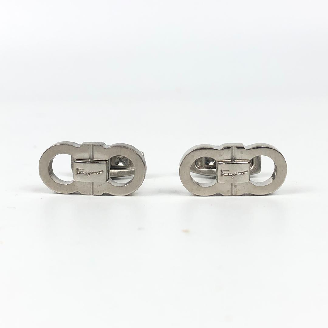 8F292/サルヴァトーレフェラガモ/カフリンクス/ダブルガンチーニ/シルバー