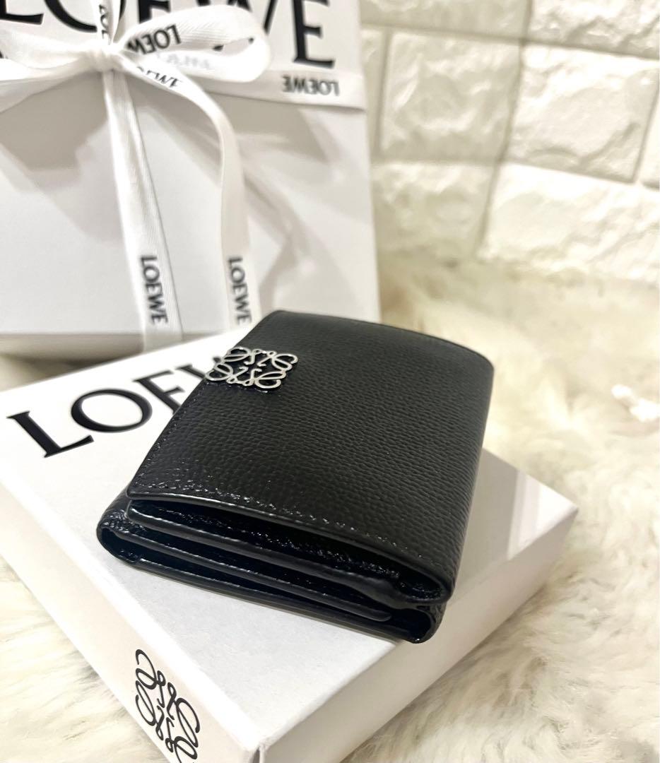 【極上美品】LOEWE ロエベ トライフォールド 三つ折り財布 箱・巾着付き