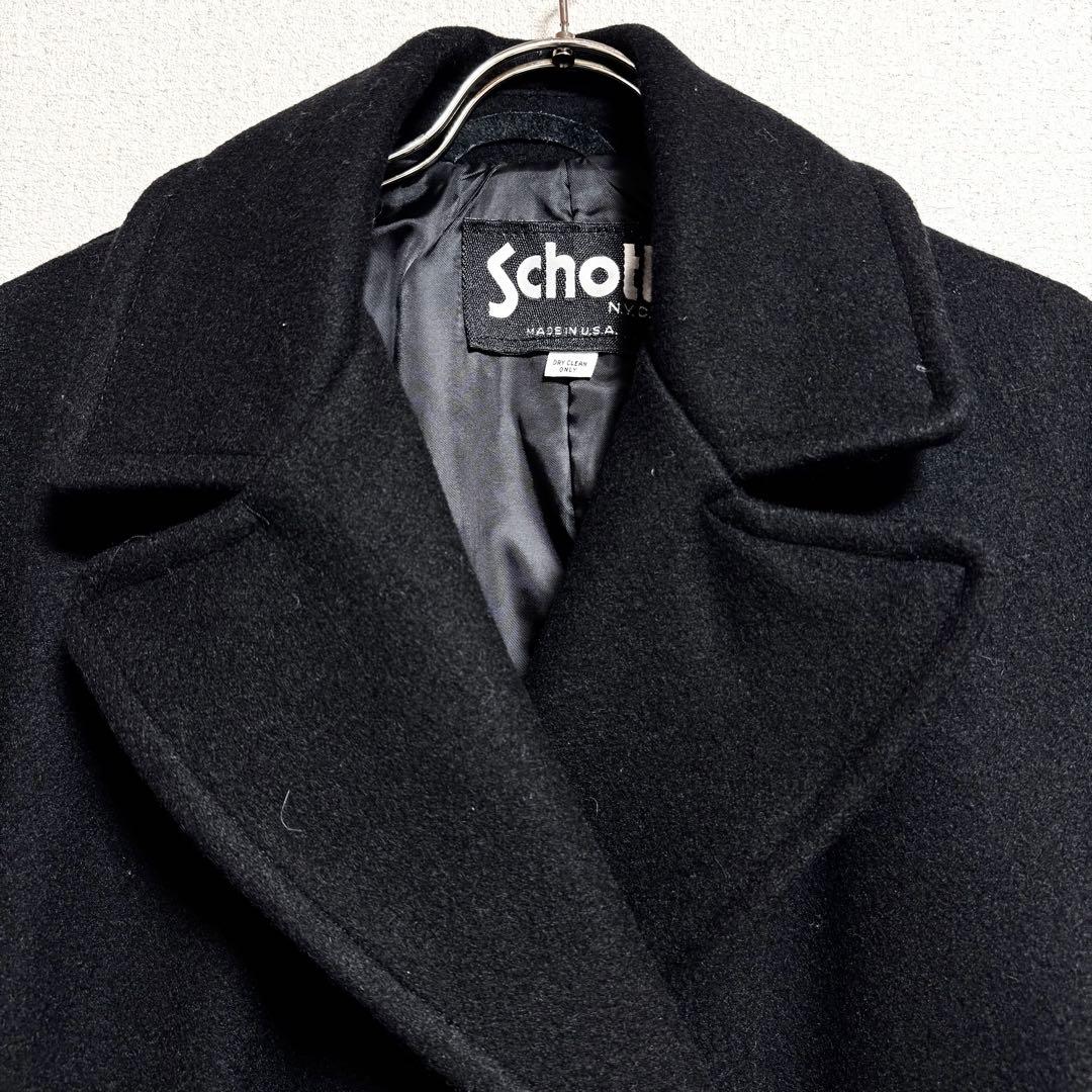 USA製 Schott L8530 ダブルブレストピーコート メンズM相当