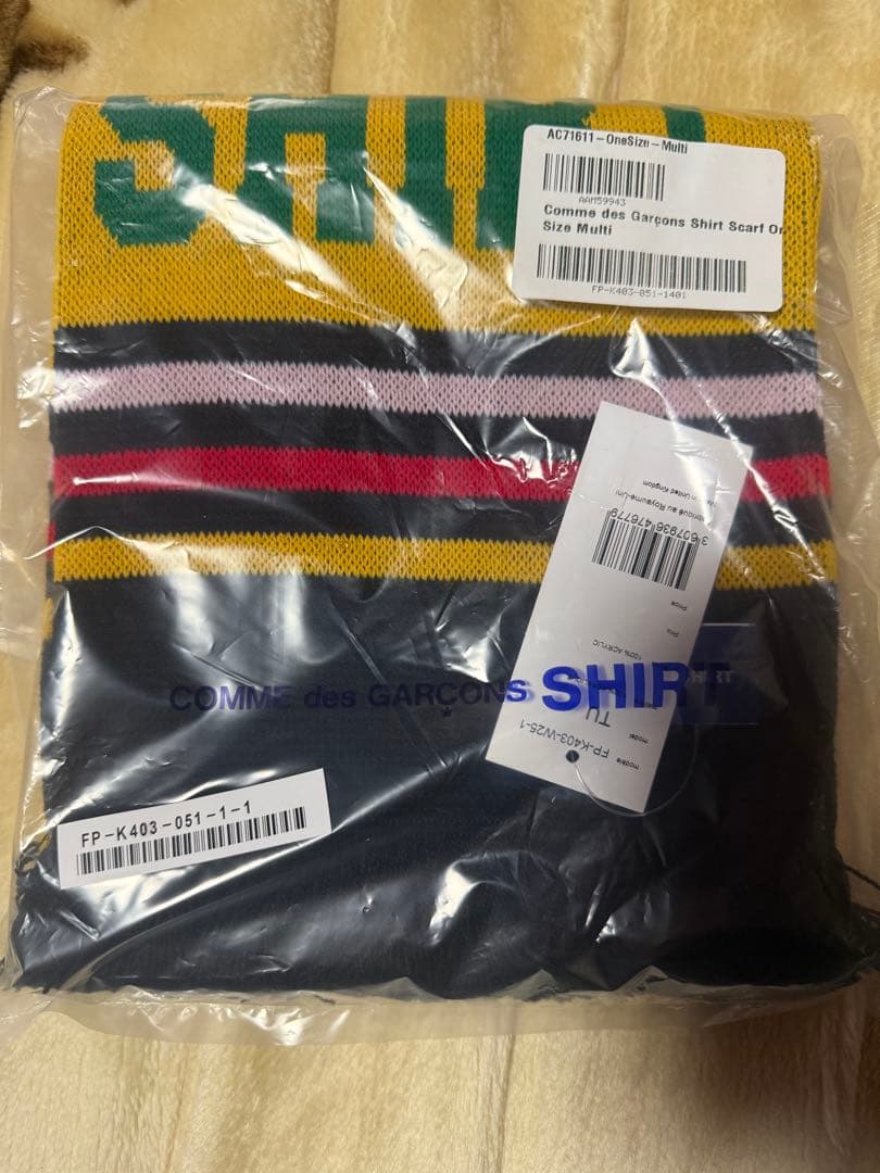 2025awCOMME des GARÇONS SHIRT ストライプマフラー