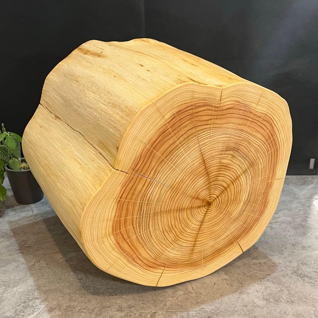1018 切り株　丸太　スツール　サイドテーブル　オブジェ　チェア　インテリア