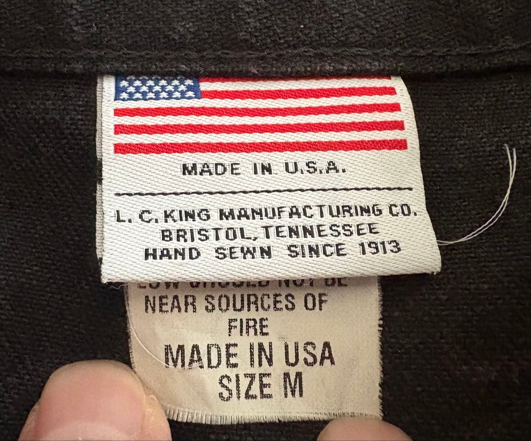 POINTER L.C.キング カバーオール ブラック　USA製　Mサイズ