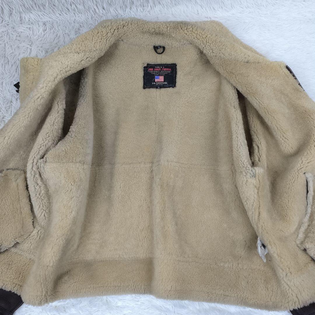 ✨美品✨ ウインドアーマー B-3タイプ ムートンジャケット 羊革 茶色