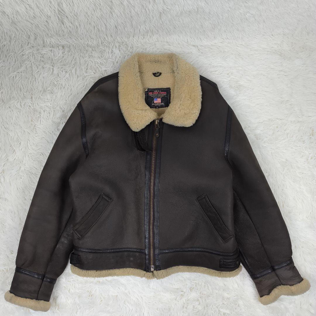 ✨美品✨ ウインドアーマー B-3タイプ ムートンジャケット 羊革 茶色