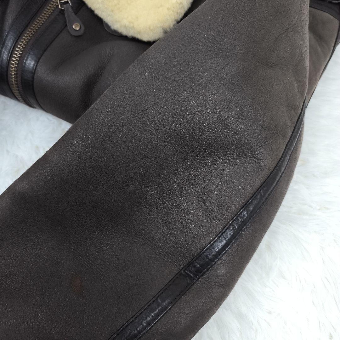 ✨美品✨ ウインドアーマー B-3タイプ ムートンジャケット 羊革 茶色