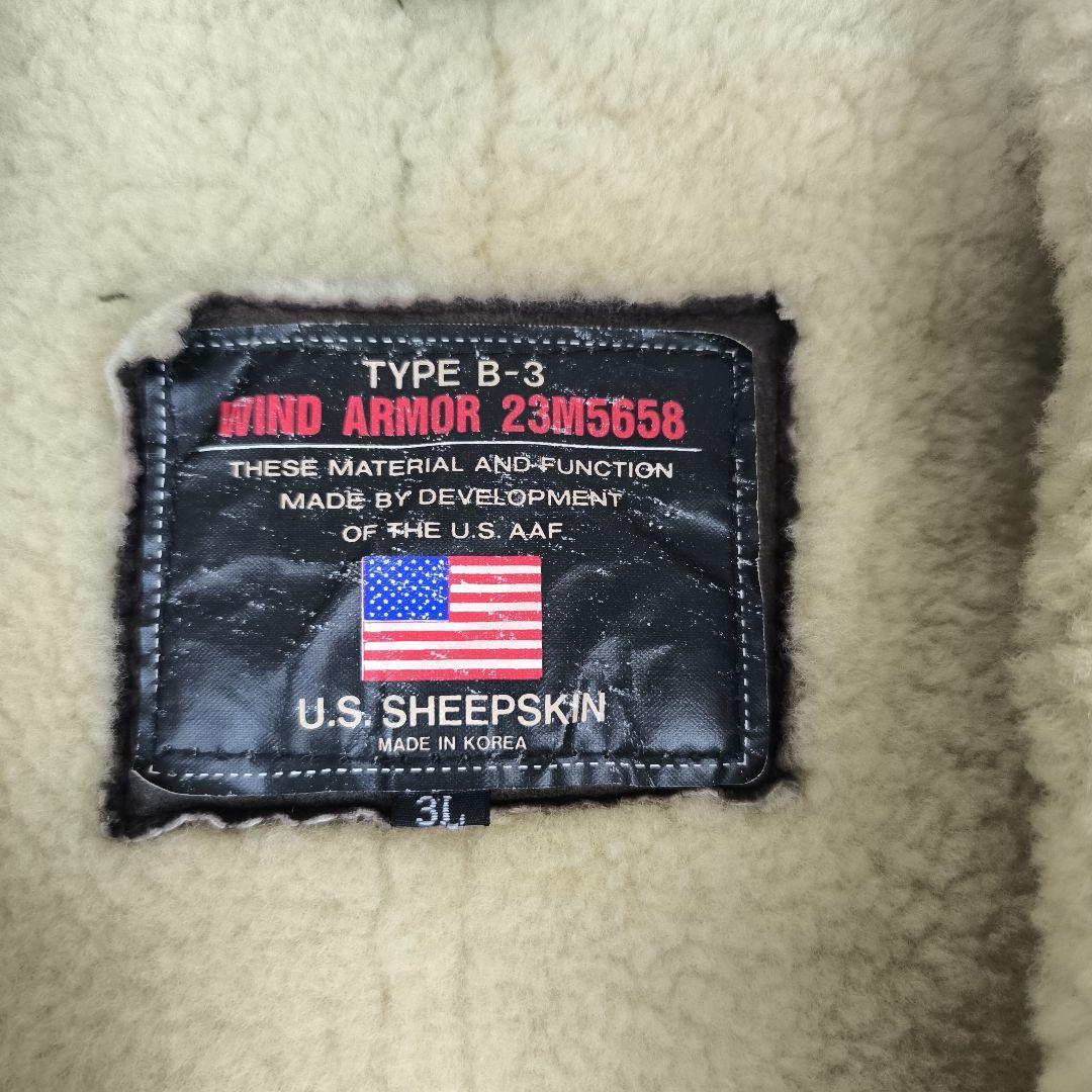 ✨美品✨ ウインドアーマー B-3タイプ ムートンジャケット 羊革 茶色