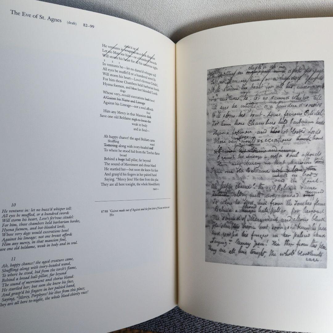 キーツ 詩 原稿ファクシミリKeats: Poetry Manuscripts